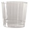 WNA 9 oz. Rocks Fluted Squat Classic Crystal Plastic Tumblers - Clear (20/Pack, 12 Packs/Carton)